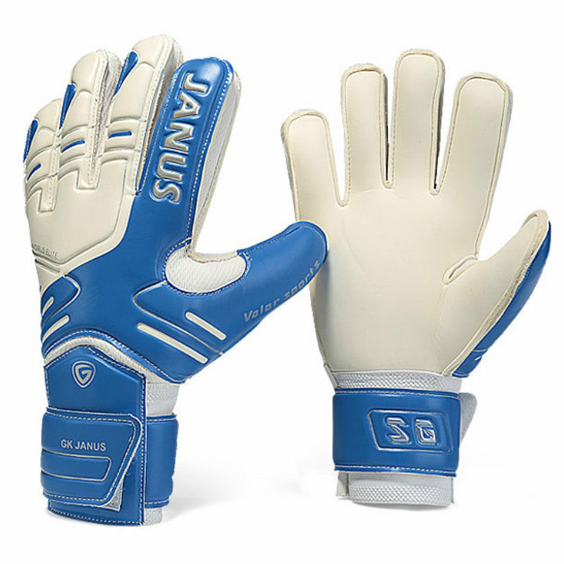 JANUS Brand Professional Goalkeeper Gloves Fingers Protection Thickened Latex Soccer Football Goalie Gloves Goal keeper Gloves