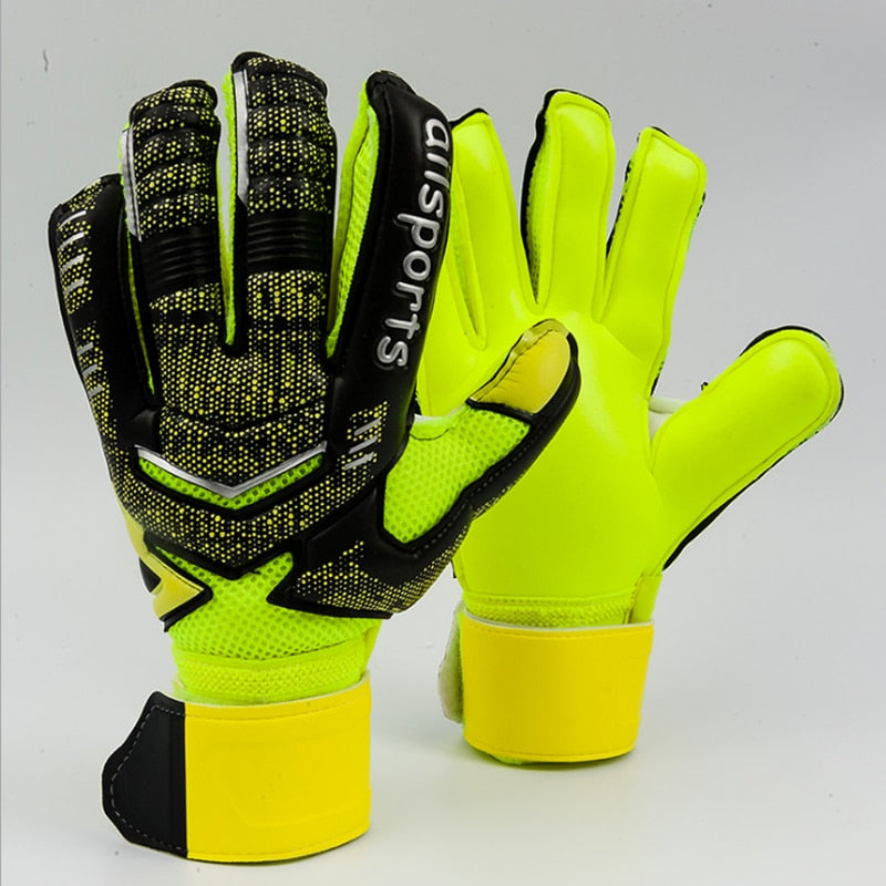 Kids Men Professional Soccer Goalkeeper Gloves Strong 5 Finger Save Protection Thicken Latex De Futebol Goalie Goal Keeper Glove