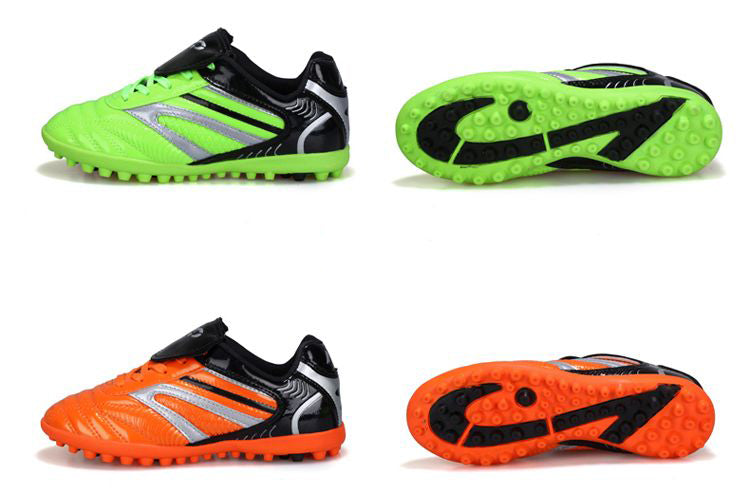 unisex green/orange kids&adult football shoes children football boots boy&girls antiskid soccers shoes EU30~45