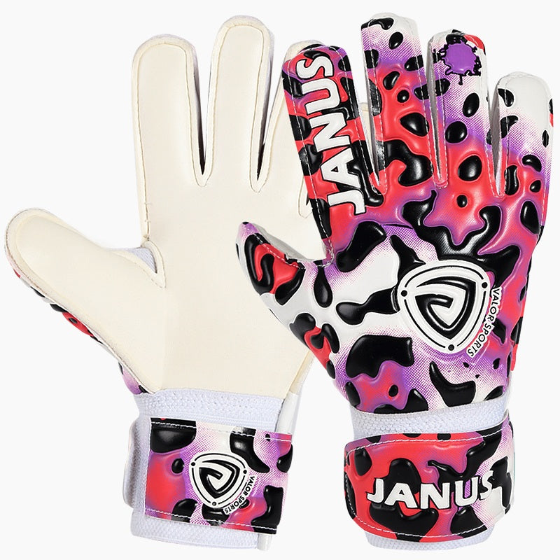 Professional Children's Football Goalkeeper Gloves With Plugin Plastic Finger Protection Thickened Latex Soccer Goalie Gloves