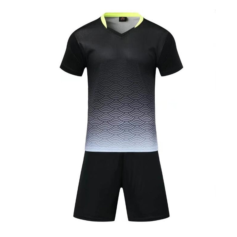 2018 19 New Men's Soccer Jerseys Sets custom Adult Soccer Uniforms Shorts Sleeve Football clothes Suit Kits