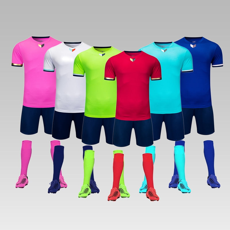 2020 Adult Football Jerseys custom Boys Soccer Clothes Sets For Men Soccer Jersey Uniform Youth Soccer Tracksuit