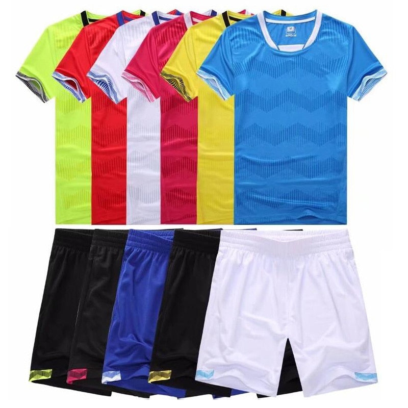 2018 New Men's Soccer Jerseys Sets custom Adult Soccer Uniforms Football clothes Suit Kits