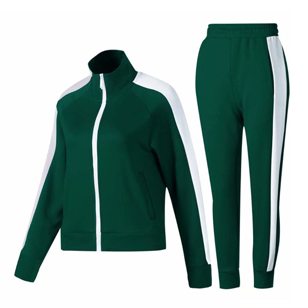 2019 winter female Long Sleeve Soccer Sets Football Jackets Pants girls Tracksuit women Football Training green Suit uniform