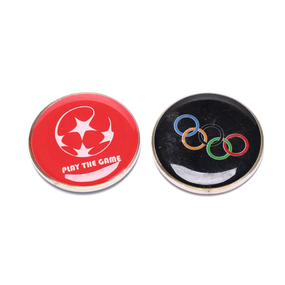 1PC Soccer Football Champion Pick Edge Finder Coin Toss Referee Side Coin Judge Flipping Professional Soccer Match Supplies