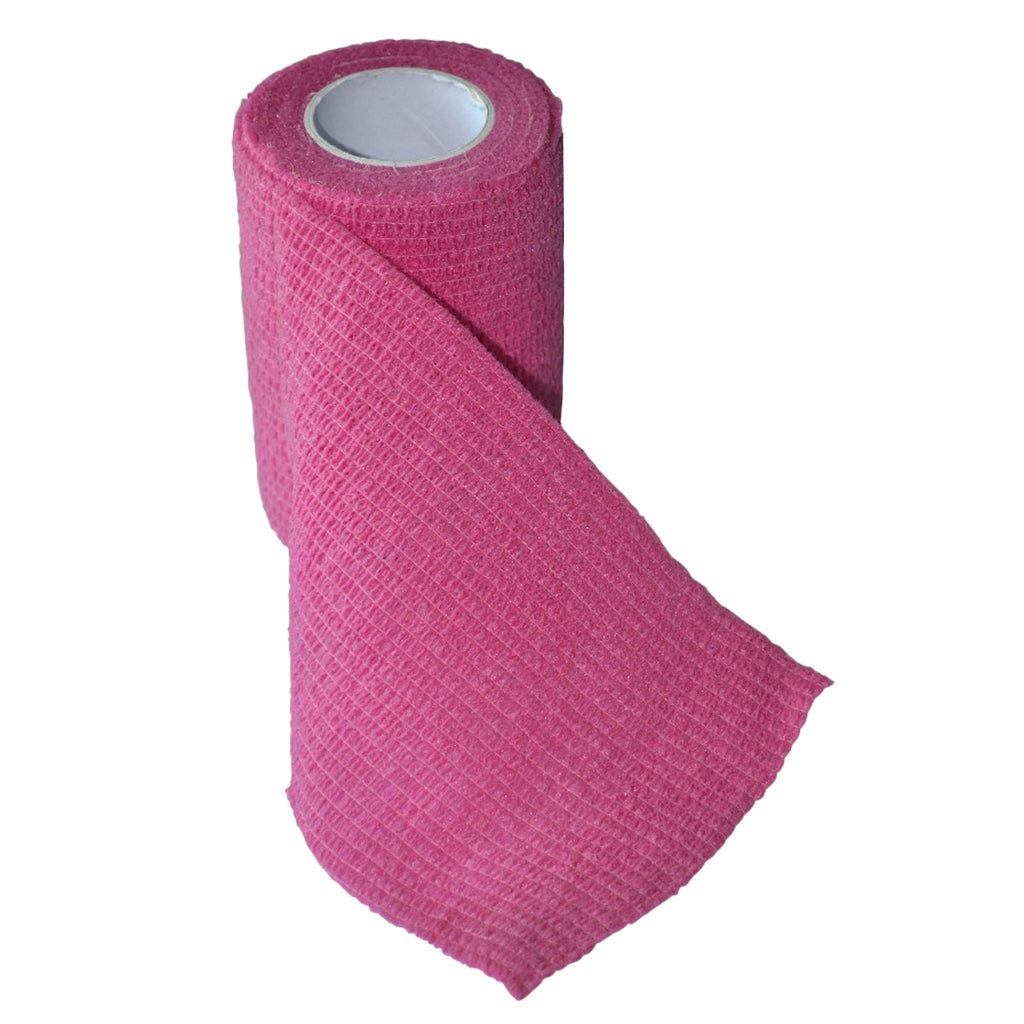 24Roll/Lot 7.5cm*5m Pink Strentch Tape Compression Bandage Sports Braces Self Adhesive Elastic Security Outdoor Rescue Care Tool