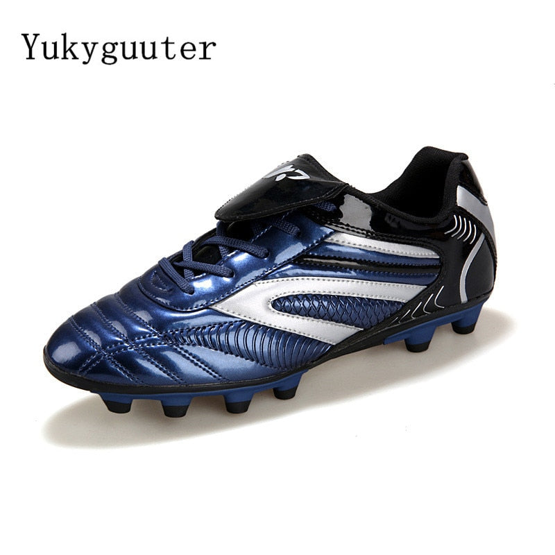 Men Football Soccer Boots Athletic Soccer Shoes 2018 New Leather Big Size High Top Soccer Cleats Training Football Sneaker