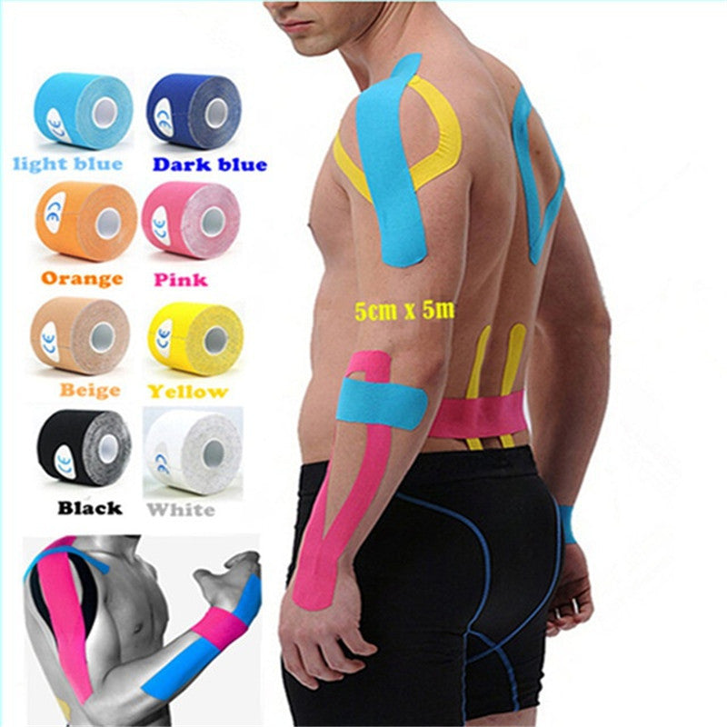 5mx5cm Kinesiology Tape for Football Sports Safety Injury Adhesive for Muscles,Knee Shoulder Waterproof Therapeutic First Aid