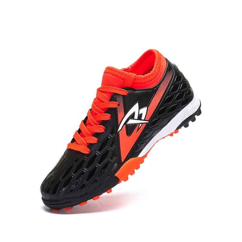 Kids Breathable Soccer Shoes Children Soccer Cleats Turf Football Sneakers Trainers Teenager Shock Absorption Shoes AA11230
